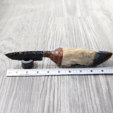 Deer Foot Handle Obsidian Blade Ornamental Knife #7058  Mountain Man Knife