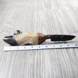 Deer Foot Handle Obsidian Blade Ornamental Knife #7058  Mountain Man Knife