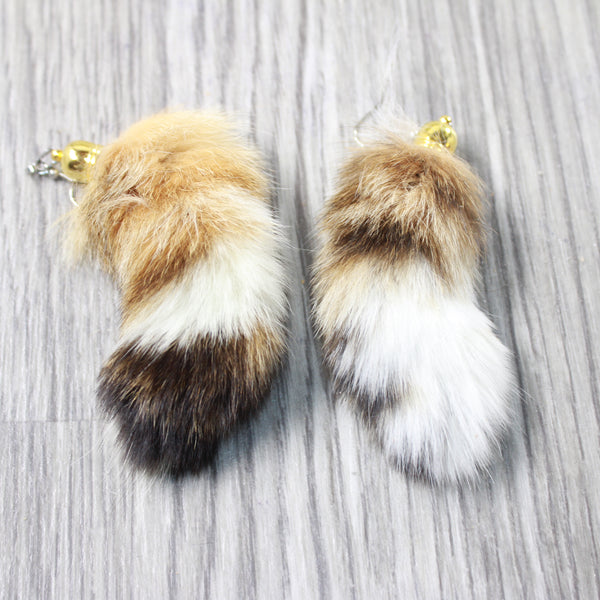 Bobcat Tail Earrings  #4058  Mountain Man Earrings