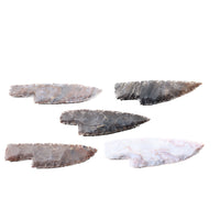 5 Stone Ornamental Knife Blades  #6058     Mountain Man Knife