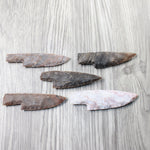 5 Stone Ornamental Knife Blades  #6058     Mountain Man Knife