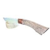 Elk Antler Handle Opalite Blade Ornamental Knife #11267     Mountain Man Knife