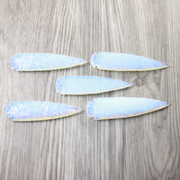 5 Opalite Ornamental Spearheads  #3058      Arrowhead