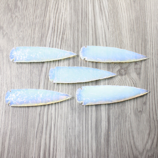 5 Opalite Ornamental Spearheads  #3058      Arrowhead