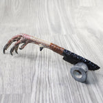 Turkey Foot Handle Obsidian Blade Ornamental Knife #7258  Mountain Man Knife