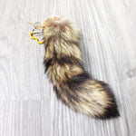 1 Raccoon Tail Key Ring #3258  Taxidermy Keychain Tassel Bag Tag