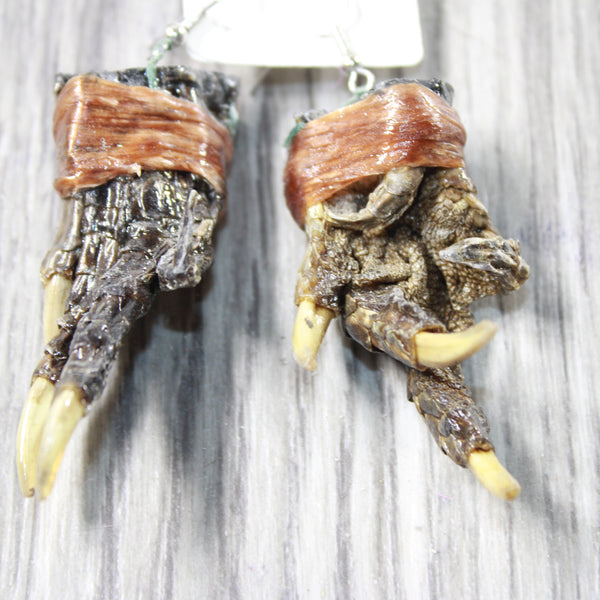 Alligator Feet Earrings  #4258  Mountain Man Earrings