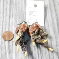 Alligator Feet Earrings  #4258  Mountain Man Earrings