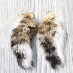Bobcat Tail Earrings  #6258  Mountain Man Earrings