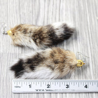 Bobcat Tail Earrings  #6258  Mountain Man Earrings
