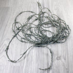 10 Yards of Leather Barbed Wire Gray Color  #1049