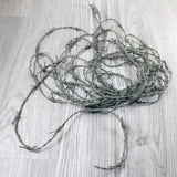 10 Yards of Leather Barbed Wire Gray Color  #1050