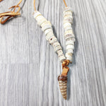 Rattlesnake Rattle  Plus Antler Beads Necklace  #4358    Mountain Man Necklace