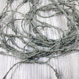 10 Yards of Leather Barbed Wire Gray Color  #1050