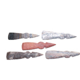 5 Stone Ornamental Tomahawk Heads  #367    Agate Jasper Axe Hatchet Ax