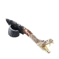 Rattlesnake Head Handle Obsidian Blade Ornamental Knife #4358  Mountain Man Knife