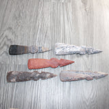 5 Stone Ornamental Tomahawk Heads  #367    Agate Jasper Axe Hatchet Ax