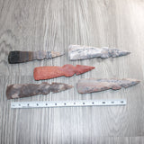 5 Stone Ornamental Tomahawk Heads  #367    Agate Jasper Axe Hatchet Ax