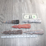 5 Stone Ornamental Tomahawk Heads  #367    Agate Jasper Axe Hatchet Ax