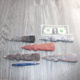 5 Stone Ornamental Tomahawk Heads  #367    Agate Jasper Axe Hatchet Ax