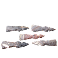 5 Stone Ornamental Tomahawk Heads  #9358    Agate Jasper Axe Hatchet Ax