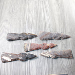 5 Stone Ornamental Tomahawk Heads  #9358    Agate Jasper Axe Hatchet Ax