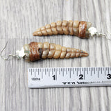 Extra Large Rattlesnake Rattle Earrings  #6358  Mountain Man Earrings