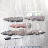 5 Stone Ornamental Tomahawk Heads  #9358    Agate Jasper Axe Hatchet Ax