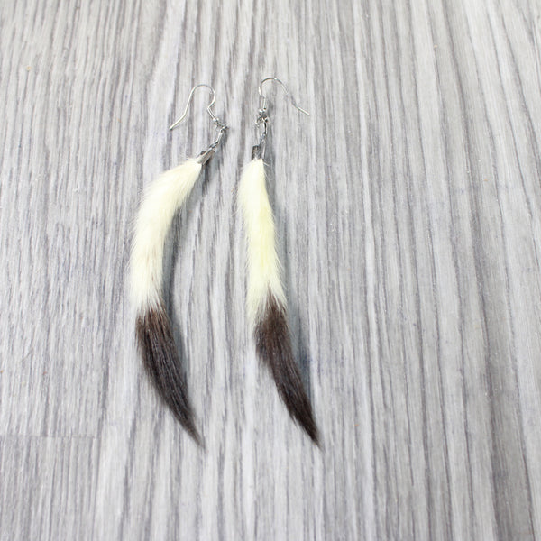 Ermine Tail Earrings  #4458  Mountain Man Earrings