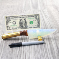 50 Cal Handle Opalite Blade Ornamental Knife #3558     Mountain Man Knife