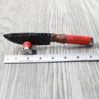 Shotgun Shell Handle Obsidian Blade Ornamental Knife #3558  Mountain Man Knife