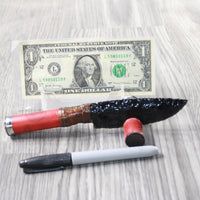 Shotgun Shell Handle Obsidian Blade Ornamental Knife #3558  Mountain Man Knife
