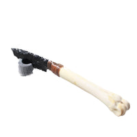 Deer Bone Handle Obsidian Blade Ornamental Knife #7558  Mountain Man Knife