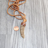 Very Very Large Rattlesnake Rattle  Necklace  #25467    Mountain Man Necklace