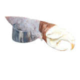 Muskrat Skull Handle Stone Blade Ornamental Knife #08567    Mountain Man Knife