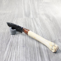 Deer Bone Handle Obsidian Blade Ornamental Knife #7558  Mountain Man Knife