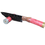 Shotgun Shell Hull Handle Obsidian  Blade Ornamental Knife #15867     Mountain Man Knife