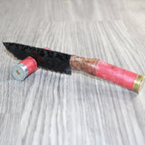 Shotgun Shell Hull Handle Obsidian  Blade Ornamental Knife #15867     Mountain Man Knife