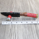 Shotgun Shell Hull Handle Obsidian  Blade Ornamental Knife #15867     Mountain Man Knife