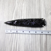 1 Obsidian Ornamental Spearhead  #3049 Arrowhead