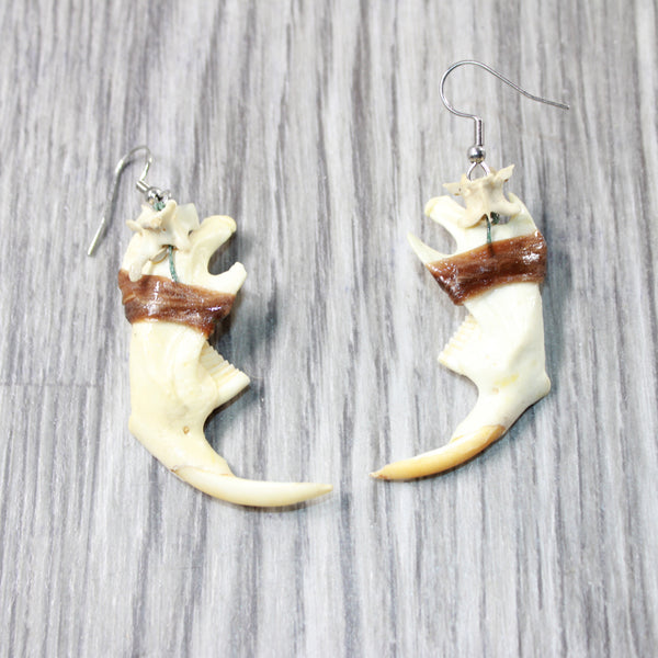 Muskrat Jaw Earrings  #6558  Mountain Man Earrings