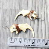 Muskrat Jaw Earrings  #6558  Mountain Man Earrings