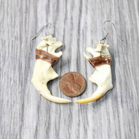 Muskrat Jaw Earrings  #6558  Mountain Man Earrings