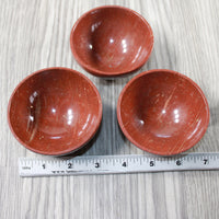 3 Gemstone Trinket Bowls  3 inch diameter #8149