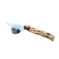 Cholla Cactus Wood Handle Opalite Blade Ornamental Knife #8558     Mountain Man Knife