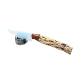 Cholla Cactus Wood Handle Opalite Blade Ornamental Knife #8558     Mountain Man Knife
