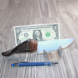 Goat Horn Handle Opalite Blade Ornamental Knife #22867     Mountain Man Knife