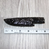 1 Obsidian Ornamental Knife Blade  # 467  Mountain Man Knife