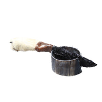 Coyote Foot Handle Obsidian Blade Ornamental Knife #7658  Mountain Man Knife