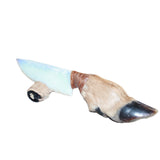 Deer Foot Handle Opalite Blade Ornamental Knife # 24267
